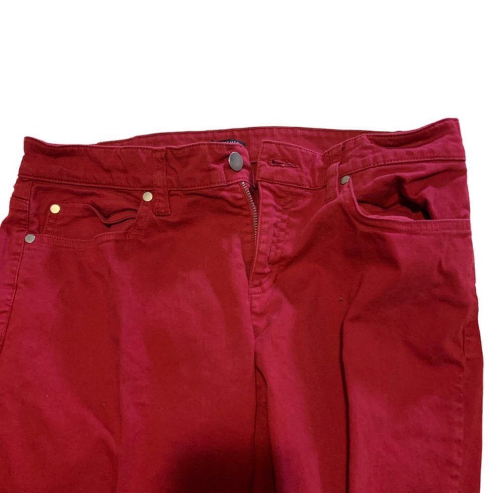 Eileen Fisher Red small women's JEANS, petite, zipper fly